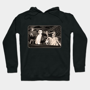 Ups & Downs (Sepia) (Universal Monsters on Roller Coaster) Hoodie